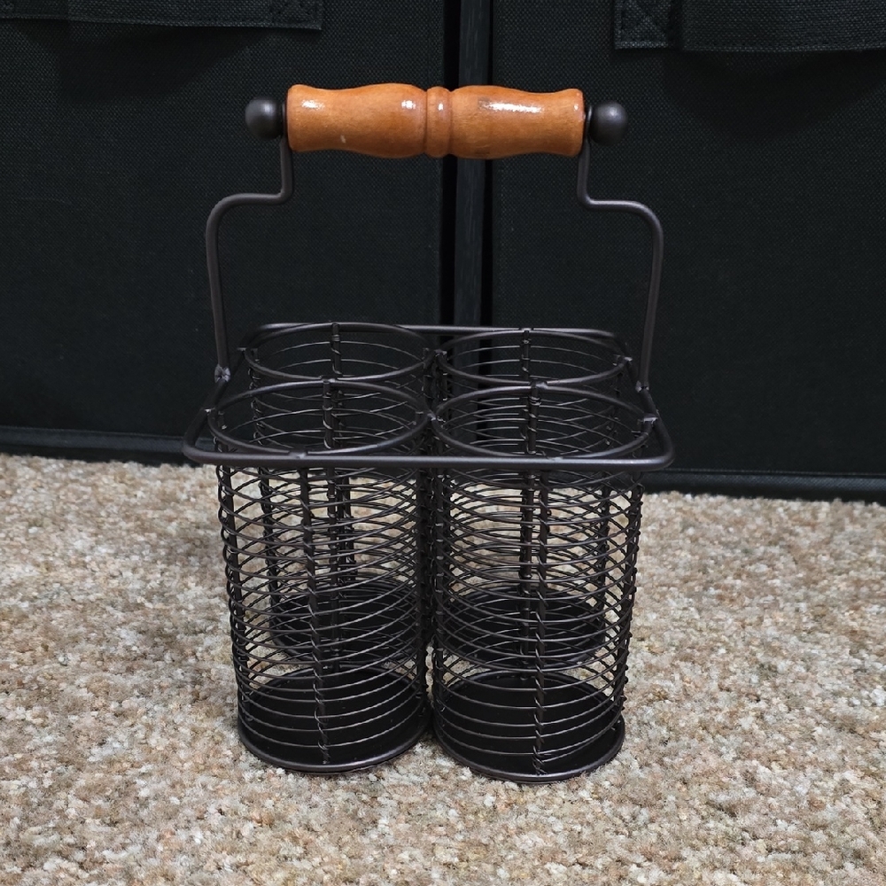 Pink Zebra Black Wire Sprinkle Basket